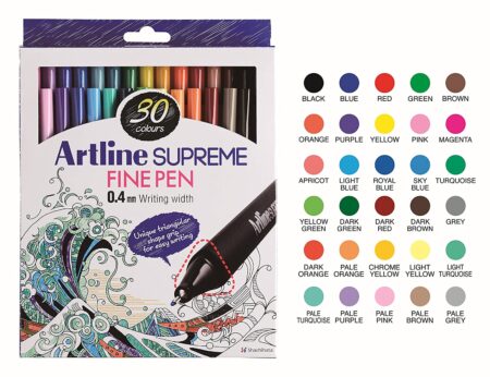 ARTLINE SUPREME FINE PEN 0.4MM /30 COLOURS