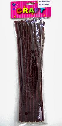 CRAFT PIPE WOOL 30CM 30PCS DARK BROWN