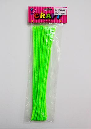 CRAFT PIPE WOOL 30CM 30PCS FLUO GREEN