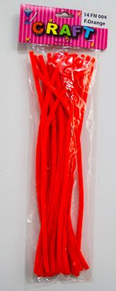 CRAFT PIPE WOOL 30CM 30PCS FLUO ORANGE