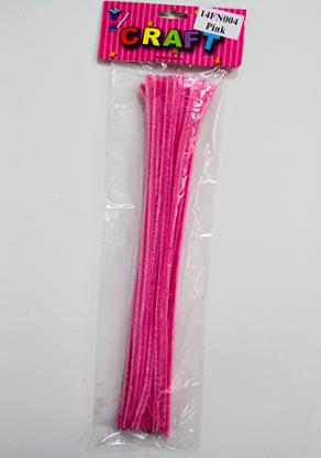 CRAFT PIPE WOOL 30CM 30PCS PINK