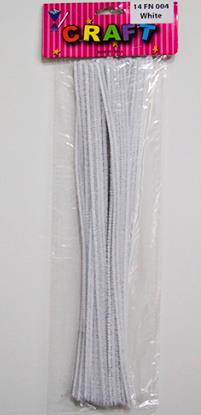 CRAFT PIPE WOOL 30CM 30PCS WHITE