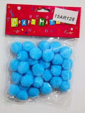 CRAFT MATERIAL POM POM 2CM 30PCS LIGHT BLUE