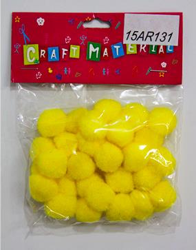 CRAFT MATERIAL POM POM 2CM 30PCS YELLOW