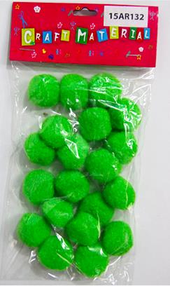 CRAFT POM POM 3CM LIGHT GREEN 20 PCS