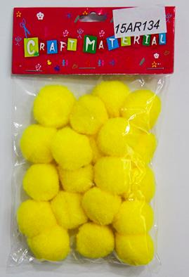 CRAFT MATERIAL POM POM 3CM 20PCS YELLOW