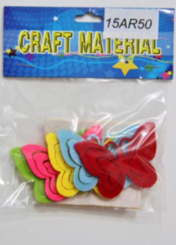 CRAFT MATERIAL FOAM BUTTERFLY 5 PCS