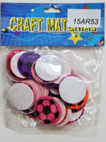 CRAFT MATERIAL FOAM STICKERS FOOTBALL