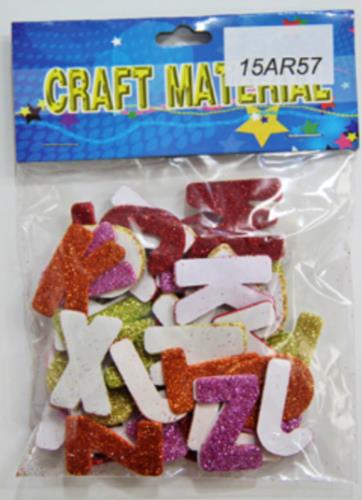 CRAFT MATERIALS GLITTERED LETTERS
