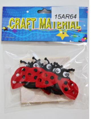 CRAFT STICKERS FOAM BUG 5 PCS