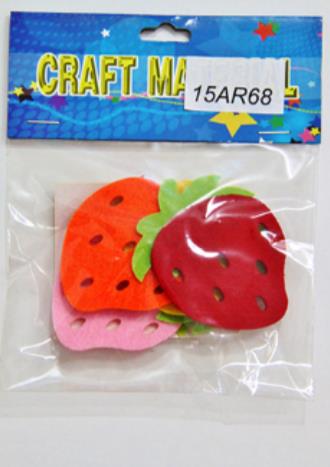 CRAFT MATERIAL STRAWBERRY 3 PCS