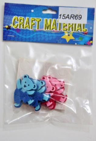 CRAFT MATERIAL FOAM BEARS 4 PCS
