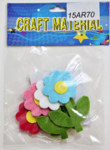 CRAFT MATERIALS FOAM STICKERS FLOWERS 4 PCS