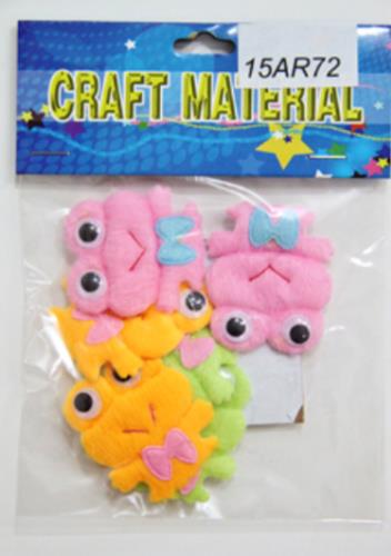 CRAFT MATERIAL FOAM STICKERS FROG 5 PCS
