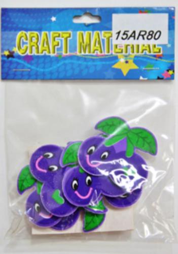 CRAFT MATERIAL FOAM SMILY CHERRY 6 PCS