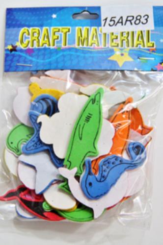 CRAFT MATERIAL FOAM STICKERS SEA ANIMALS