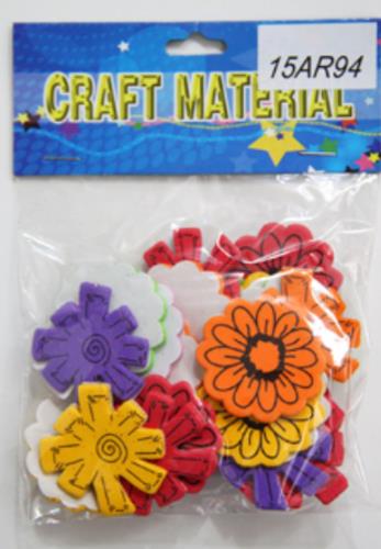 CRAFT MATERIAL FOAM STICKERS FLOWERS