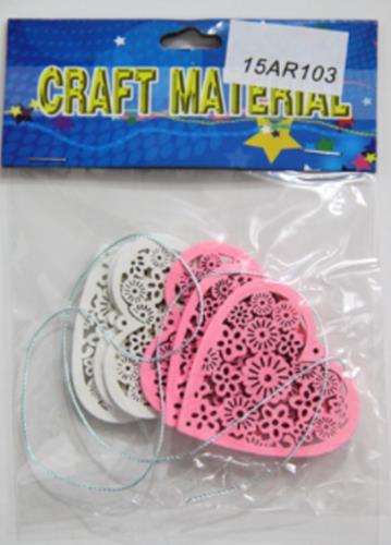 CRAFT MATERIAL HEART & STRINGS