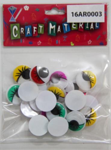 PLASTIC EYE 20MM COLORFUL 20 PCS