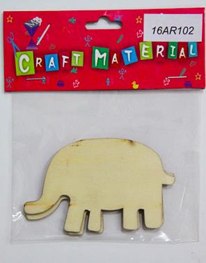CRAFT WOODEN MATERIAL ANMIAL 2PCS