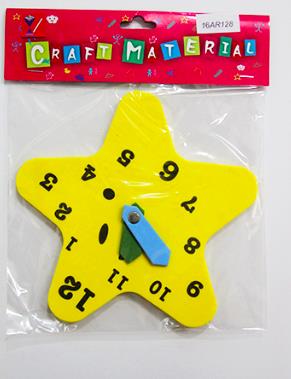 CRAFT MATERIAL FOAM CLOCK STAR