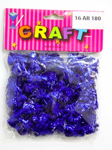 CRAFT MATERIAL POM POM BLUE GLITTERED 30PCS