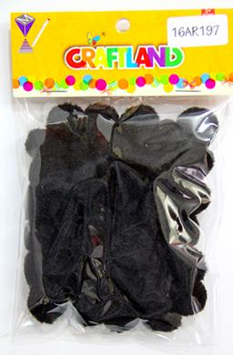 CRAFT MATERIAL POM POM BLACK 2CM 30PCS