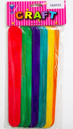 CRAFT MATERIAL COLORED STICKS 23MM 12PCS
