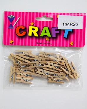 CRAFT MATERIALS WOODEN CLIP 25MM 30 PCS