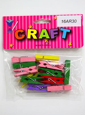 CRAFT MATERIALS WOODEN CLIP 35MM 15PCS
