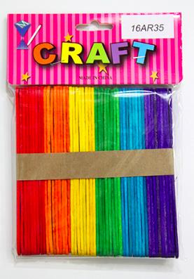 CRAFT MATERIAL 11CMX 1CM COLORED 50PCS