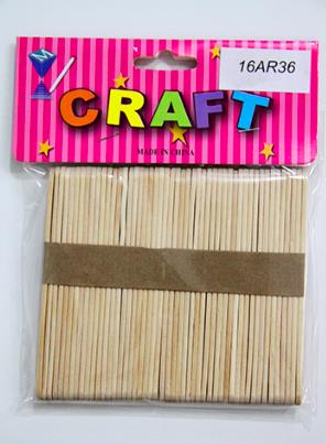 CRAFT MATERIAL WOODEN STICK 11CM X 1CM 50 PCS