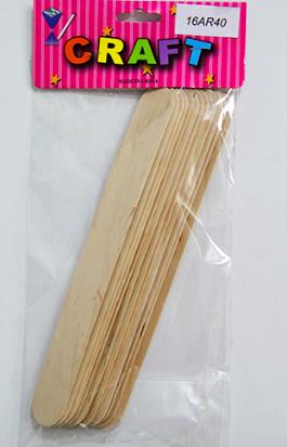 CRAFT MATERIAL WOODEN STICK 20CMX2CM 12 PCS