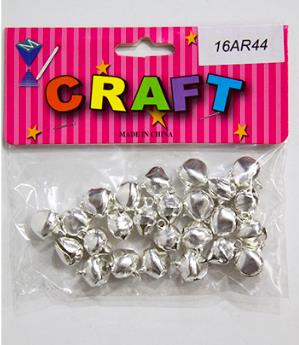 CRAFT MATERIAL SMALL BELL 15MM SILVER 25 PCS