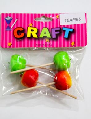 CRAFT MATERIAL STICK APPLE 4 PCS