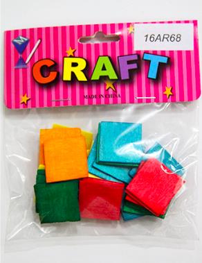CRAFT MATERIAL COLORFUL SQUARE WOOD