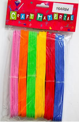 CRAFT MATERIAL FOAM STICK COLORED 48PCS