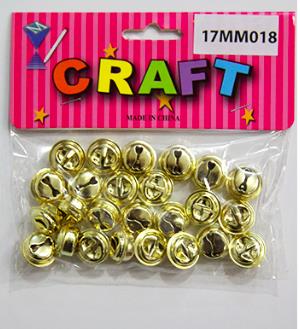 CRAFT MATERIAL GOLD BELL 15MM 25PCS