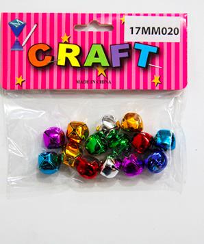 CRAFT MATERIAL BELL ASSORTED COLORS 14 PCS