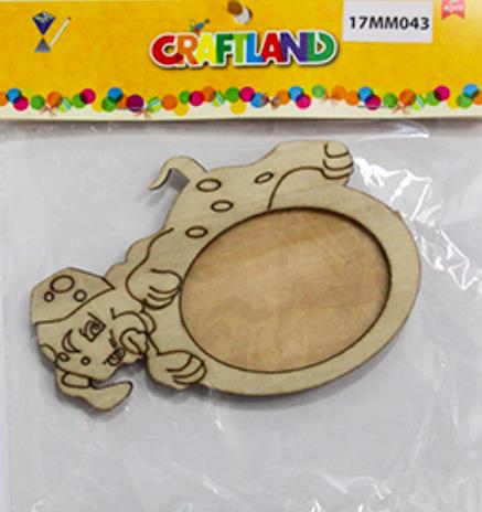 WOODEN CRAFT DOG PHOTO FRAME