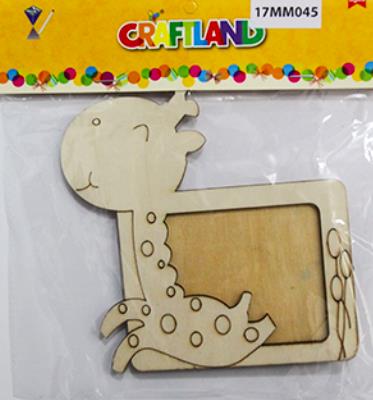 WOODEN CRAFT GIRAFE PAINT 13X14CM