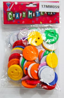CRAFT MATERIAL SMILY DECORATION ASSORTED