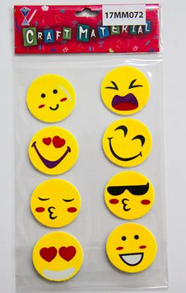 CRAFT MATERIAL LOVE SMILY EMOTCION STICKERS 8 PCS