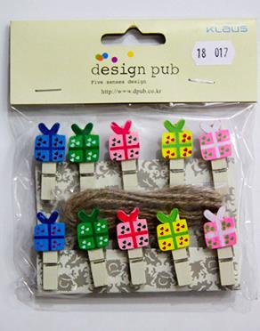 WOODEN CLIPS GIFTS 10PCS