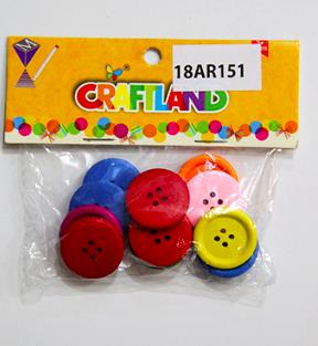 PLASTIC BUTTON CRAFT 12 PCS 2.5CM