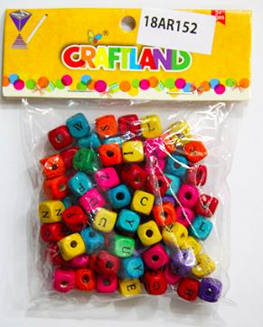 CRAFT WOODEN ALPHABET SQUARE 80 PCS