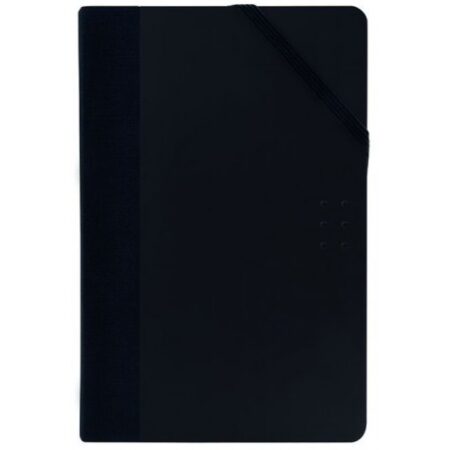 MILAN BLACK MEDIUM NOTEBOOK, LINED