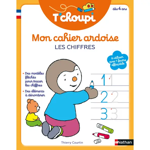 T'choupi - mon cahier ardoise - Les chiffres