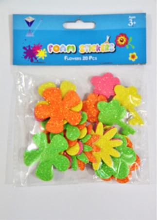 EVA/503 FOAM FLOWERS GLITTERED 20 PCS