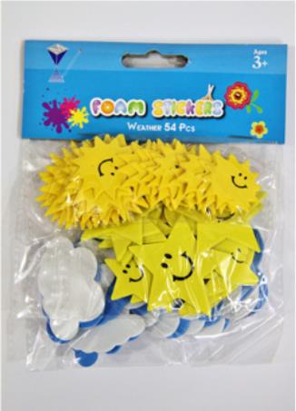 EVA/531 FOAM STICKERS WEATHER/56 PCS